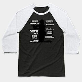 Nicole Haught Silhouette Quotes - Wynonna Earp Baseball T-Shirt